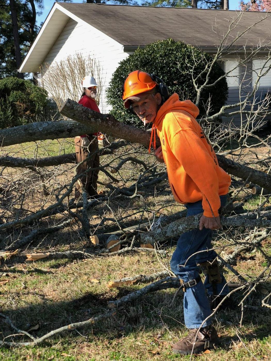 Long day, still smiling — Aaron&rsquo;s Tree Service, Mid-South